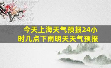 今天上海天气预报24小时几点下雨明天天气预报