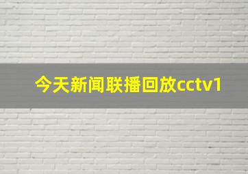 今天新闻联播回放cctv1