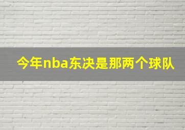 今年nba东决是那两个球队