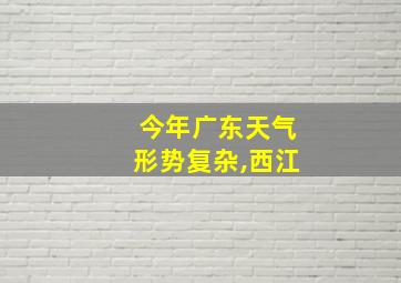 今年广东天气形势复杂,西江