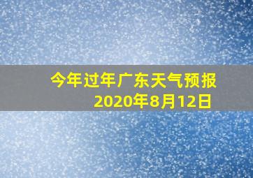 今年过年广东天气预报2020年8月12日