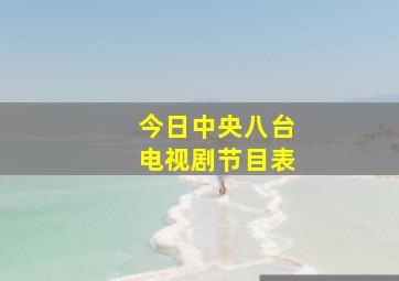 今日中央八台电视剧节目表