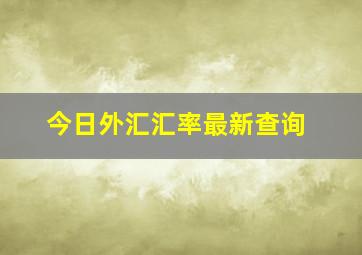 今日外汇汇率最新查询