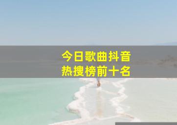 今日歌曲抖音热搜榜前十名