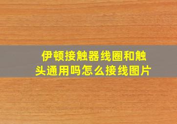 伊顿接触器线圈和触头通用吗怎么接线图片