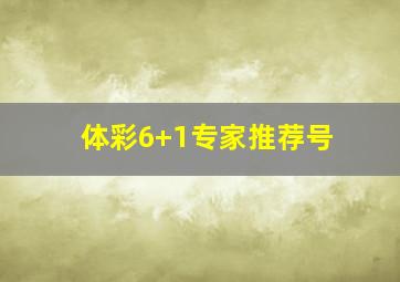 体彩6+1专家推荐号