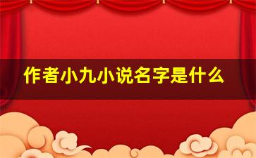 作者小九小说名字是什么