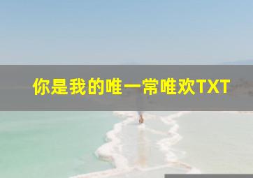 你是我的唯一常唯欢TXT