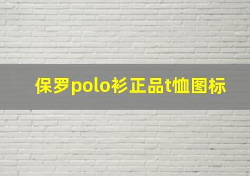 保罗polo衫正品t恤图标