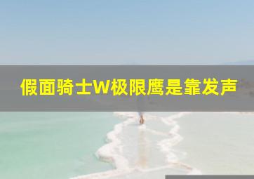 假面骑士W极限鹰是靠发声