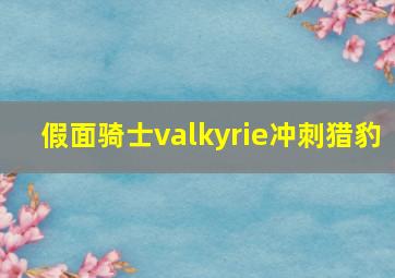 假面骑士valkyrie冲刺猎豹