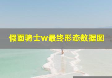 假面骑士w最终形态数据图