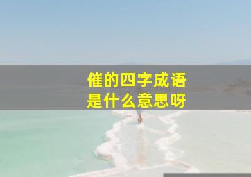 催的四字成语是什么意思呀