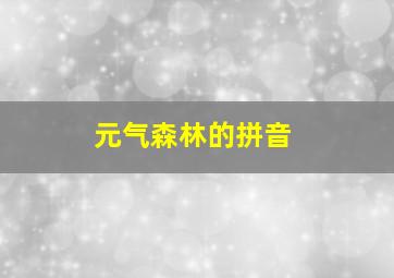 元气森林的拼音