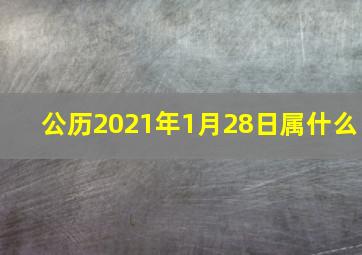 公历2021年1月28日属什么