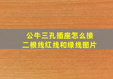 公牛三孔插座怎么接二根线红线和绿线图片