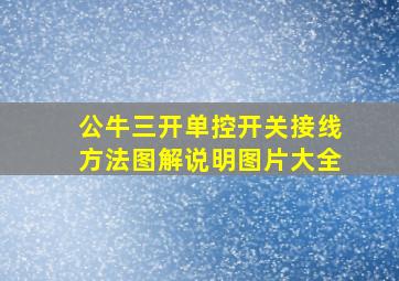 公牛三开单控开关接线方法图解说明图片大全