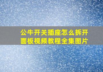 公牛开关插座怎么拆开面板视频教程全集图片