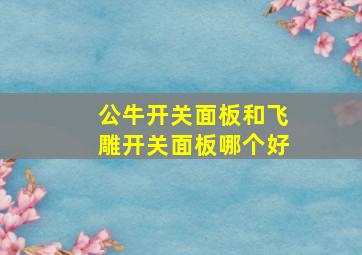 公牛开关面板和飞雕开关面板哪个好