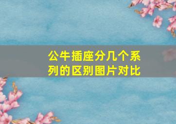 公牛插座分几个系列的区别图片对比