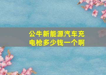 公牛新能源汽车充电枪多少钱一个啊