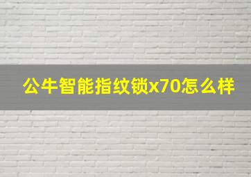 公牛智能指纹锁x70怎么样