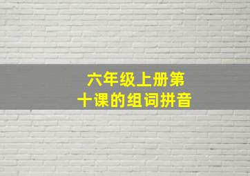 六年级上册第十课的组词拼音