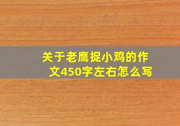 关于老鹰捉小鸡的作文450字左右怎么写