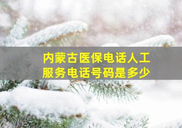 内蒙古医保电话人工服务电话号码是多少