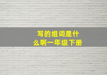 写的组词是什么啊一年级下册