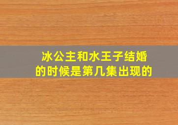 冰公主和水王子结婚的时候是第几集出现的