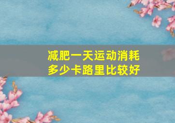 减肥一天运动消耗多少卡路里比较好