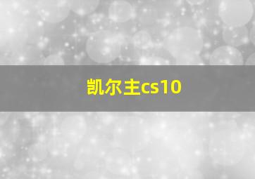 凯尔主cs10