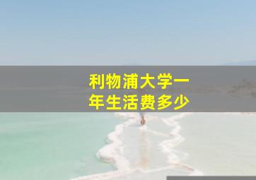 利物浦大学一年生活费多少