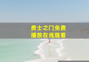 勇士之门免费播放在线观看