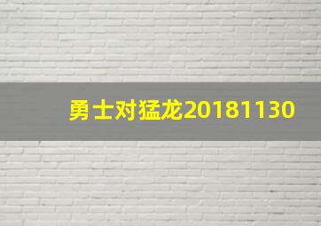 勇士对猛龙20181130