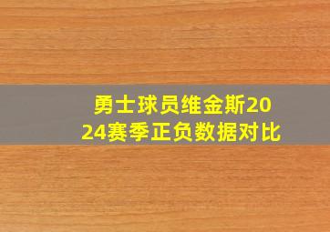 勇士球员维金斯2024赛季正负数据对比