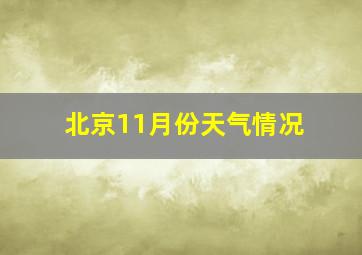 北京11月份天气情况