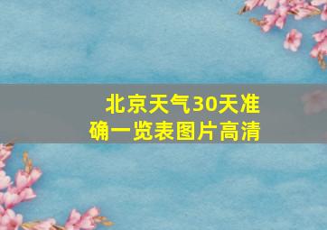 北京天气30天准确一览表图片高清