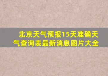 北京天气预报15天准确天气查询表最新消息图片大全