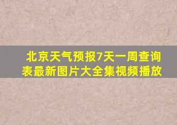 北京天气预报7天一周查询表最新图片大全集视频播放