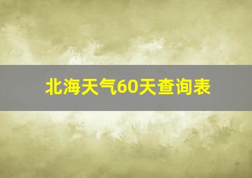 北海天气60天查询表