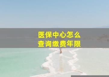 医保中心怎么查询缴费年限