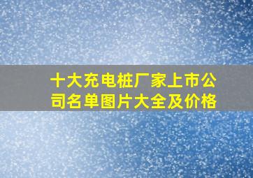 十大充电桩厂家上市公司名单图片大全及价格