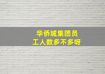 华侨城集团员工人数多不多呀