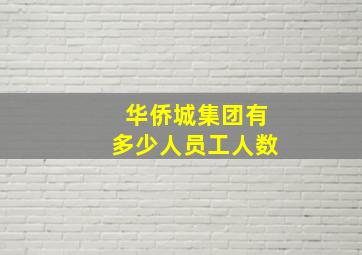 华侨城集团有多少人员工人数