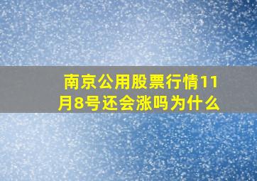 南京公用股票行情11月8号还会涨吗为什么