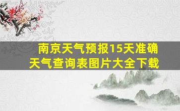 南京天气预报15天准确天气查询表图片大全下载