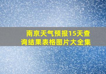 南京天气预报15天查询结果表格图片大全集