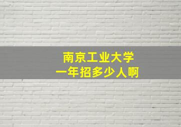 南京工业大学一年招多少人啊